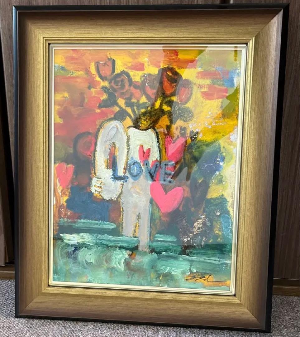 田中拓馬　Takuma Tanaka 油彩　原画 『バイバイまたこんにちわ』 田中拓馬 (Takuma Tanaka)「Super」ART GALLERY M