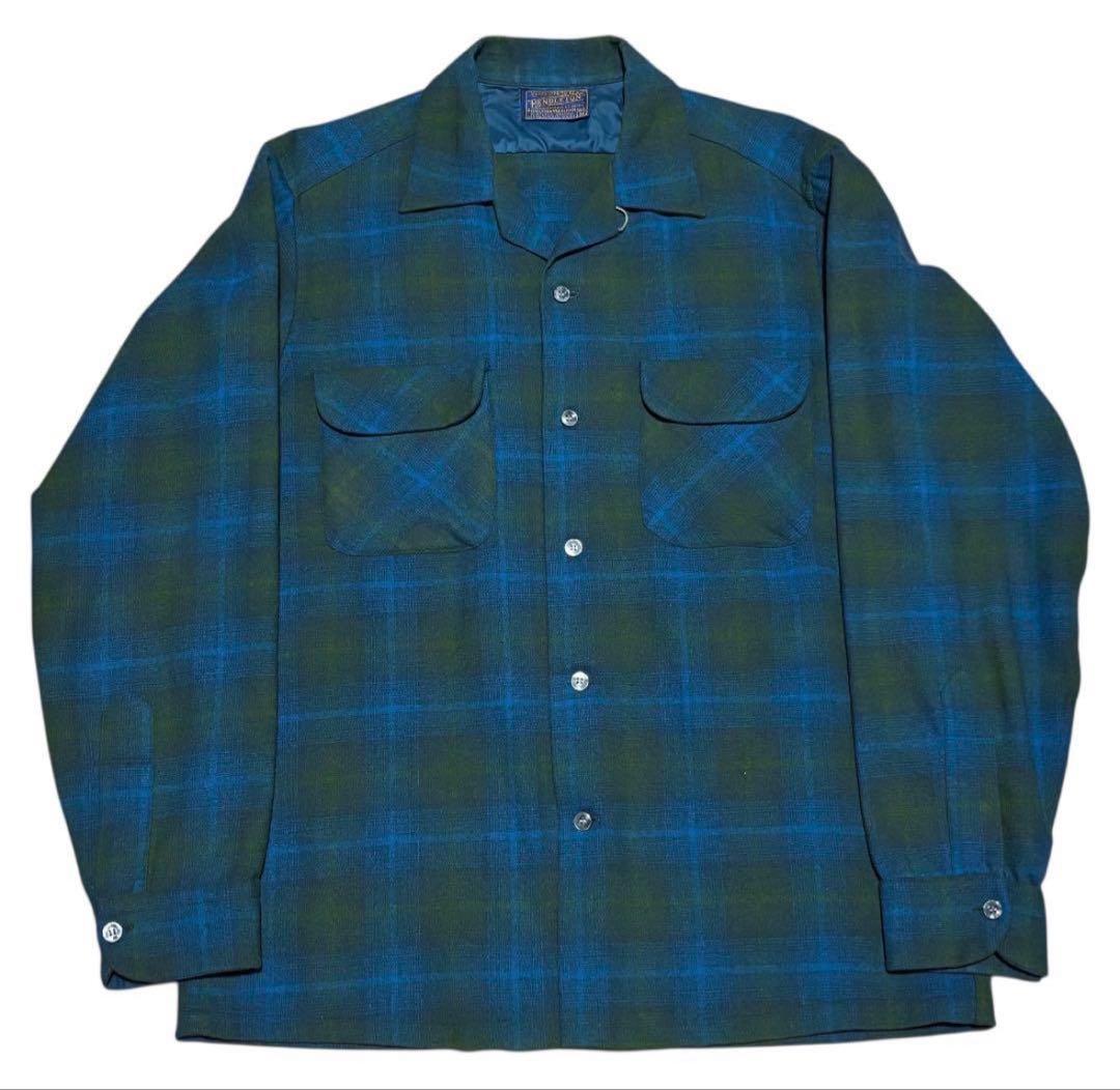 50s Pendleton ボードシャツ ウールシャツ ペンドルトン オンブレ