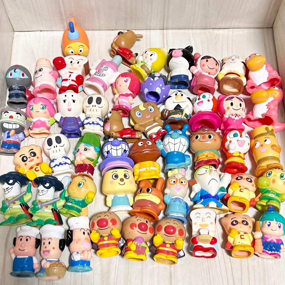 アンパンマン 】 指人形 ミニ フィギュア まとめ売り 50個‼️ソフビ