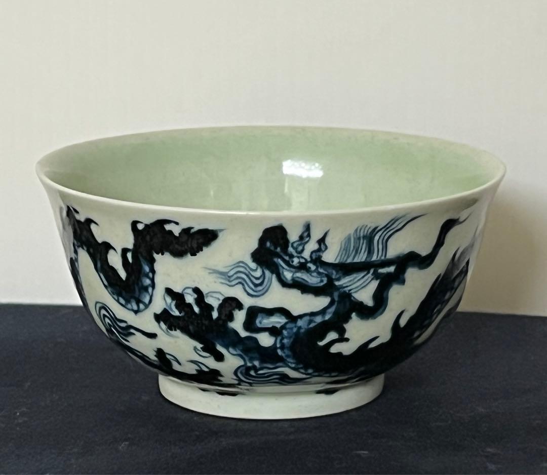 中国 骨董【大明宣徳年製】染付龍文碗 Yahoo!オークション -「大明宣徳年製」の落札相場・落札価格