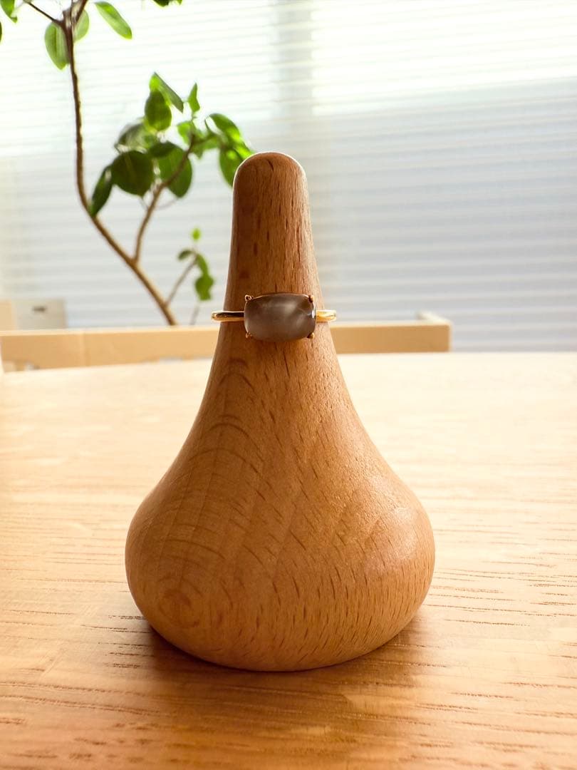 TSUTSUMI K10YG グレームーンストーン リング 9号 ダイヤ 極美品 K10イエローゴールドグレームーンストーンリング(RFR412-002)|TSUTSUMI