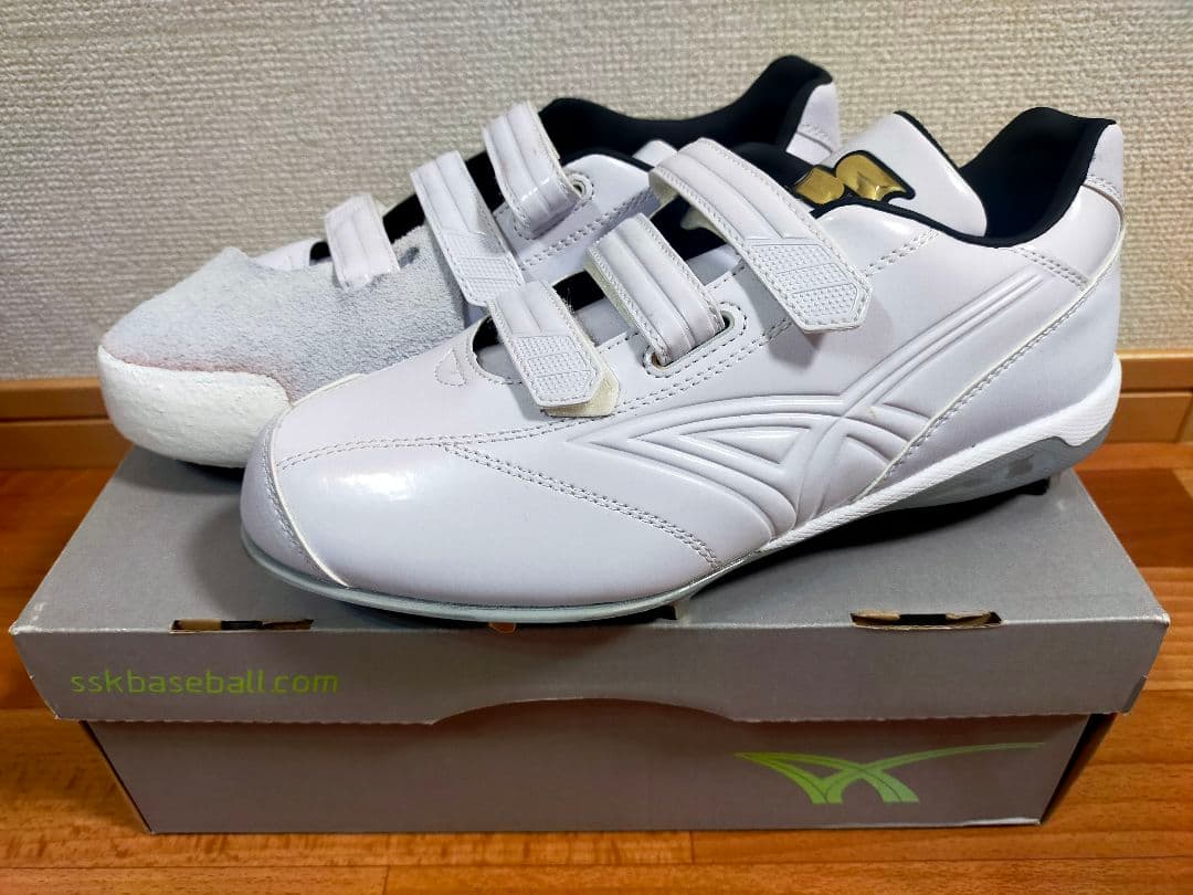 【新品】野球スパイク SSF3007 ホワイトPカバー付き26.0cm ゼット（ZETT） 交換無料 野球 スパイク 金具 大人 白 ネオステイタス