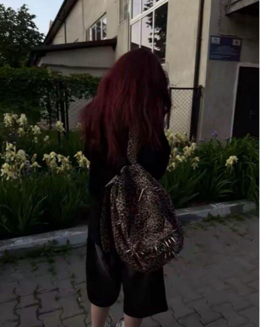 レオパード スタッズ archive リュック y2k ヒョウ柄 地雷 - メルカリ