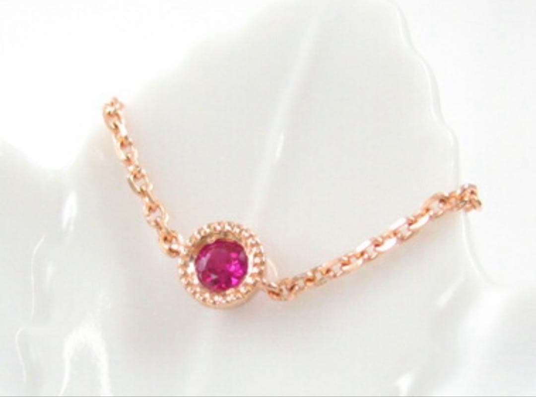 ah oui K18 ルビー チェーンリング ピジョンブラッド