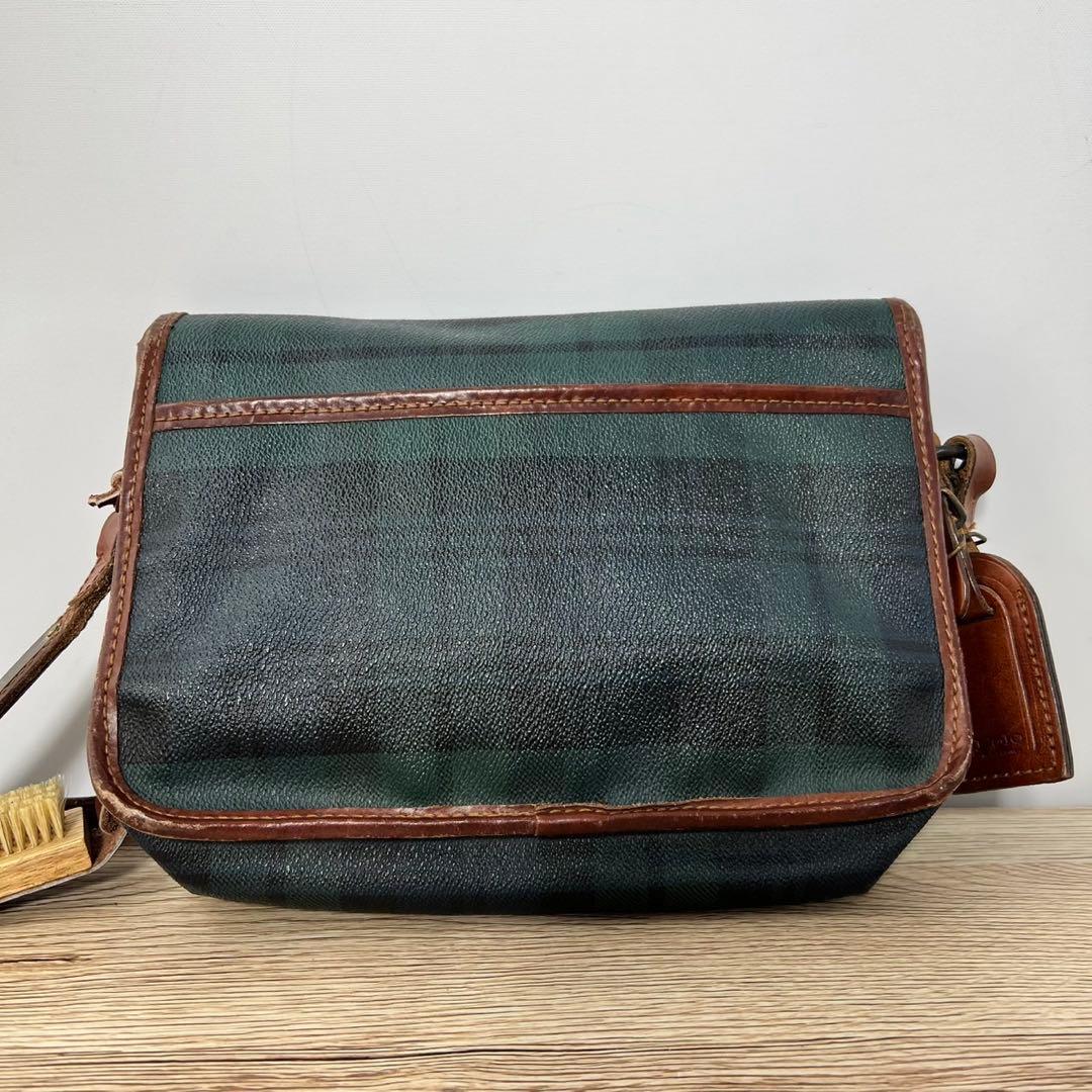 ポロラルフローレン ショルダーバッグ チェック柄 PVCレザー C126