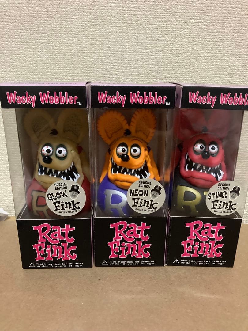 FUNKO社　Rat Fink ボビングヘッド RAT FINK（ラットフィンク） フィギュア ガレージ グレー ボビング