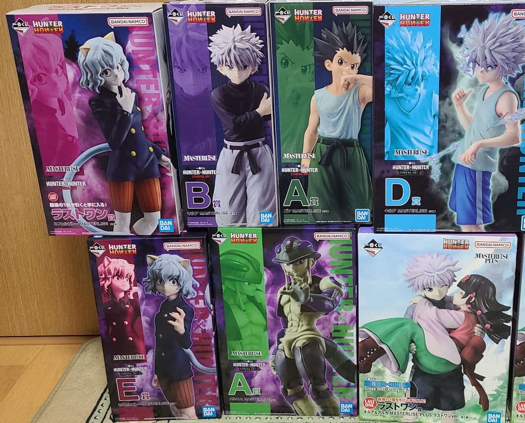 【未開封、即日発送】一番くじハンターハンター フィギュア7体まとめ売り ロット販促品未開封くじ券付一番くじ HUNTER×HUNTER Cross the 