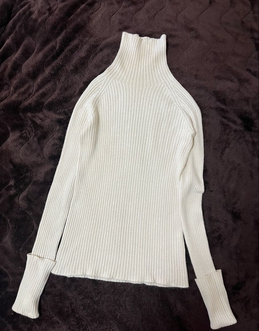 プリスティン コットンカシミヤリブタートル オーガニックコットン