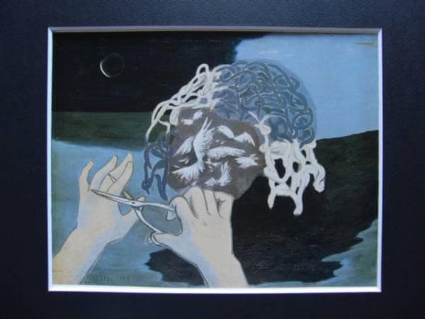 伊藤　久三郎、遅疑、額装用画集より、新品額装付、状態良好