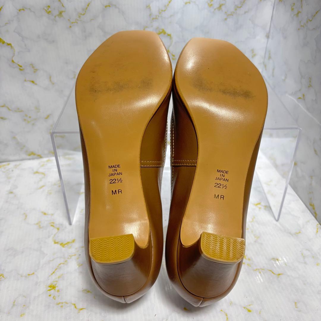 ダイアナ✨新品未使用 バックル付レザーパンプス ブラウン 22.5cm