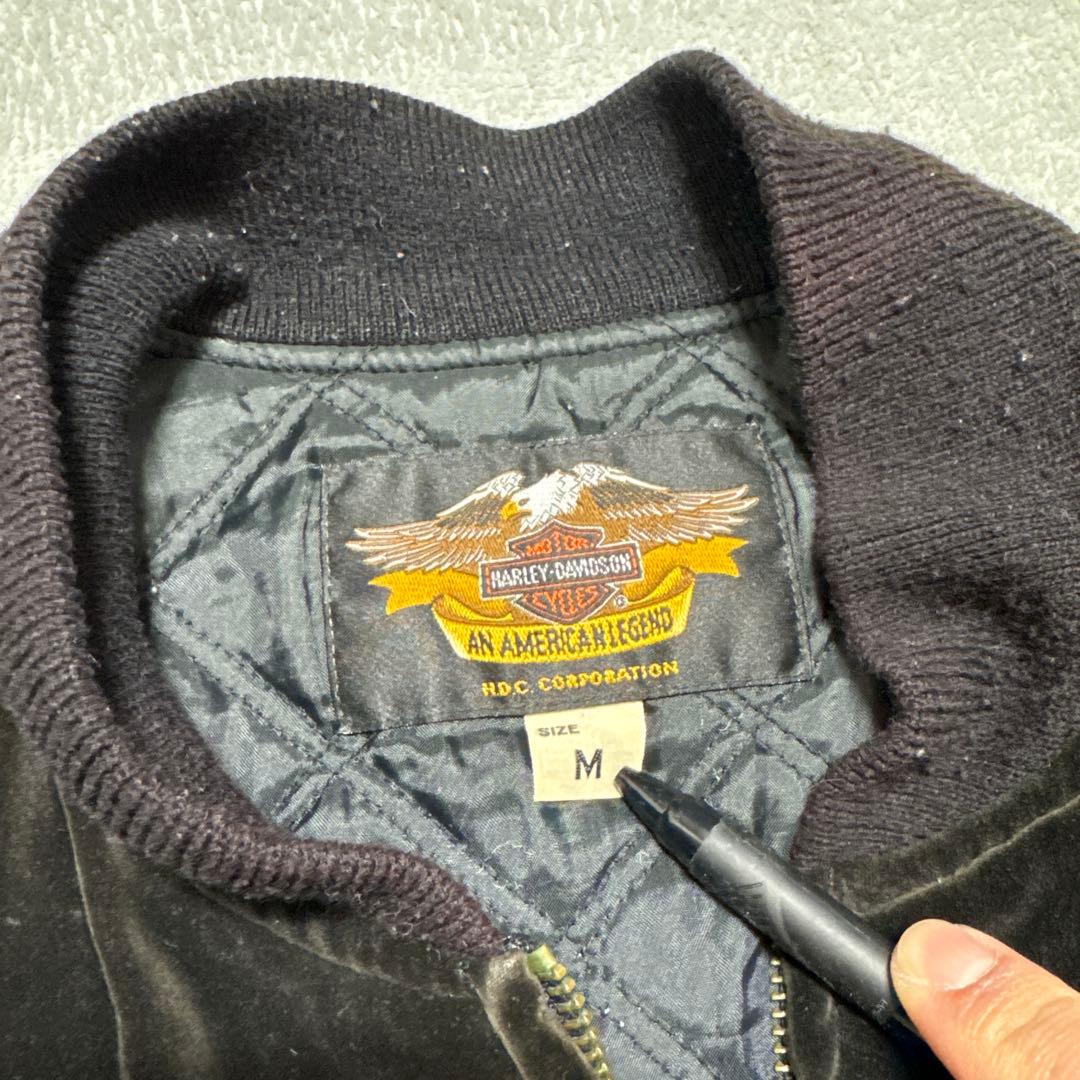 90s ハーレーダビッドソン ベロア スカジャン 別珍 イーグル