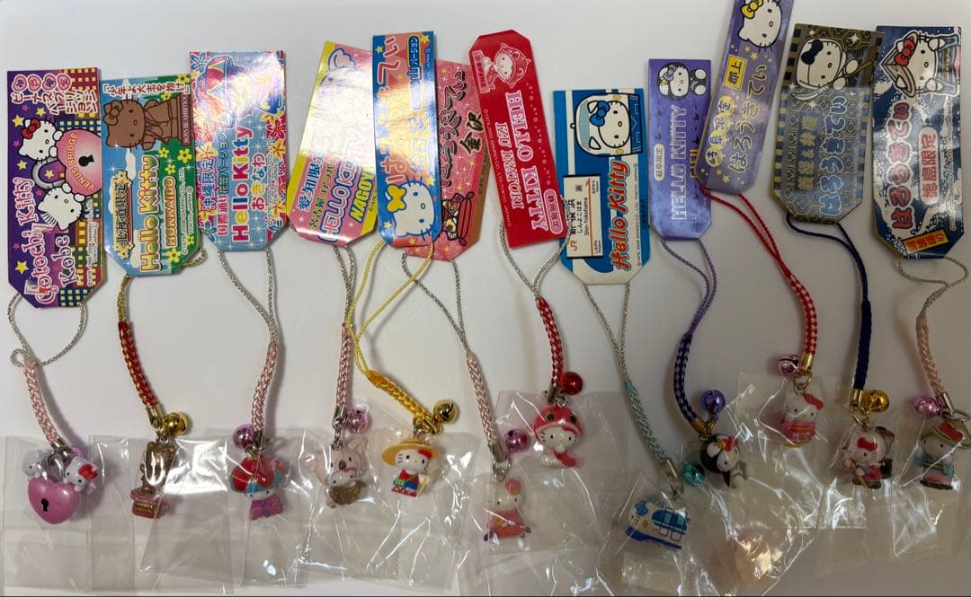 ハローキティストラップ12点セット神戸他
