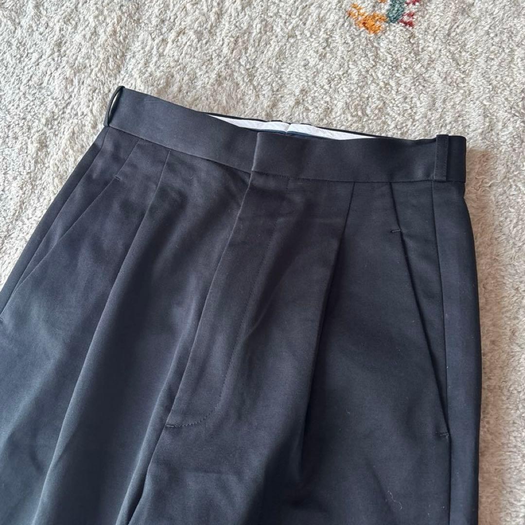 6 ROKU コットン チノ パンツ ブラック ワイド - メルカリ