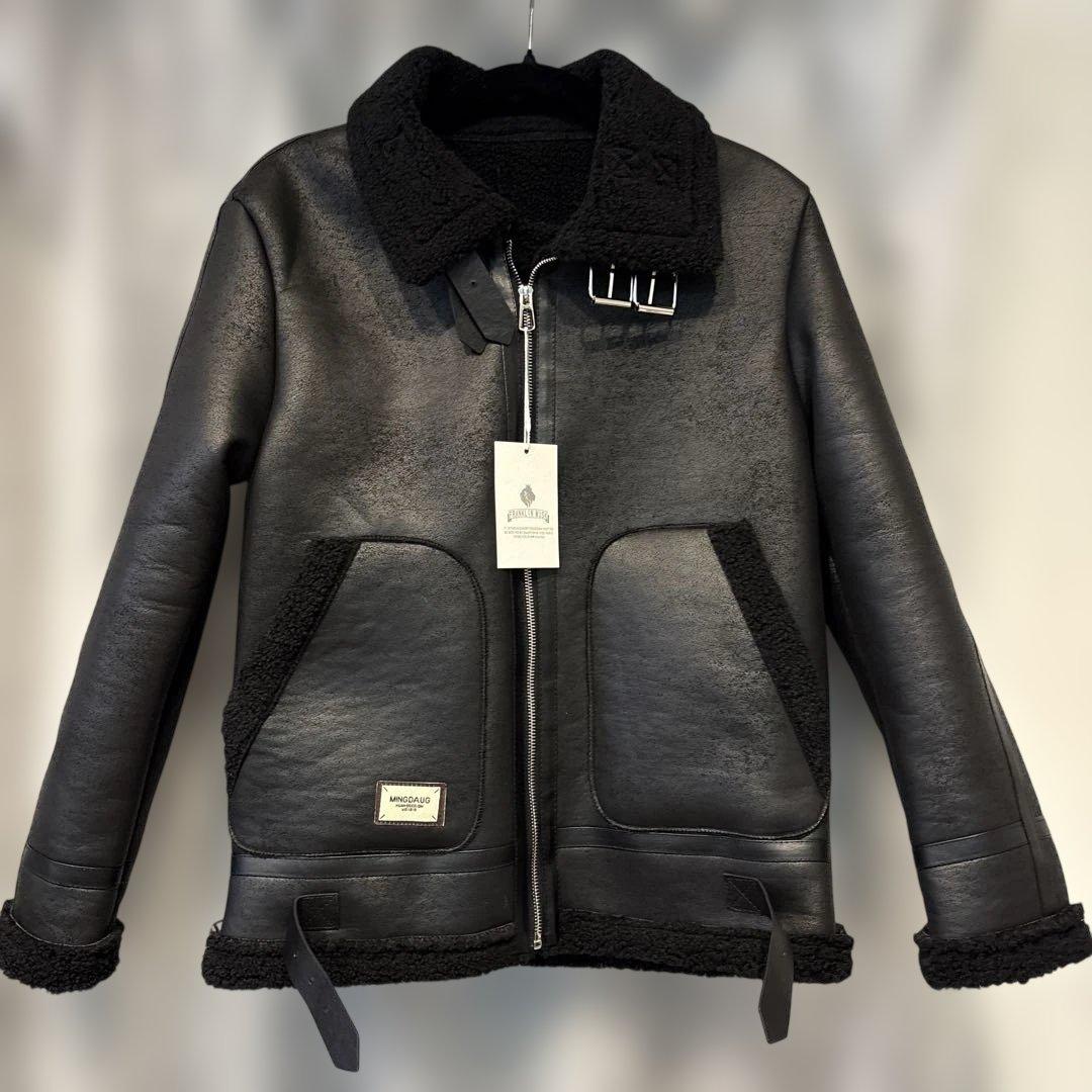 新品　FRANKLIN MUSK・レザージャケット　質羊革 ライダース 革ジャン 20%off レザージャケット EU製 FRANKLIN MUSK・ニューヨーク発 牛革