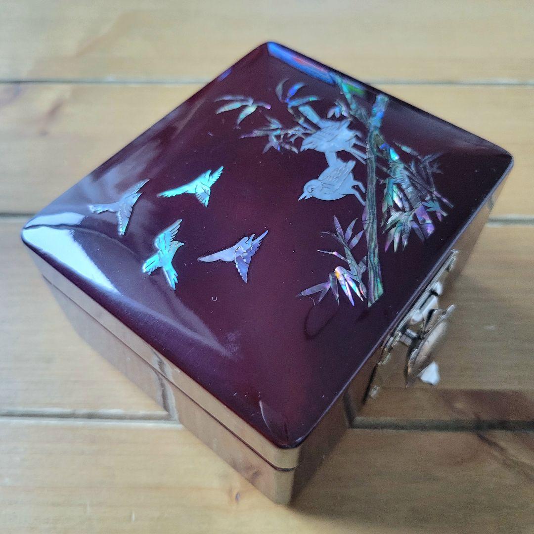 新品未使用】螺鈿細工 らでん 韓国伝統工芸 ジュエリーボックス 小物