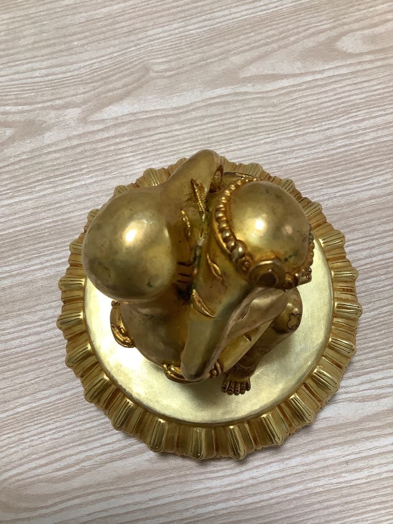 《 チベット密教　新品　1点物 》 オリジナル　鍍金　歓喜天　ガネーシャ　A