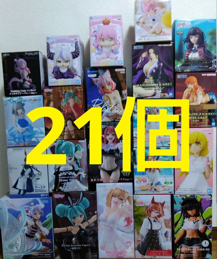 ■美少女フィギュア21個 喜多川海夢/初音ミク/シャルティア/ウマ娘/ナミ等①