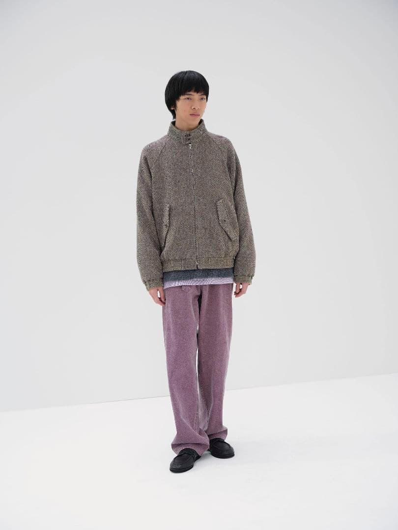 LAMA SHETLAND WOOL TWEED ZIP BLOUSON - メルカリ