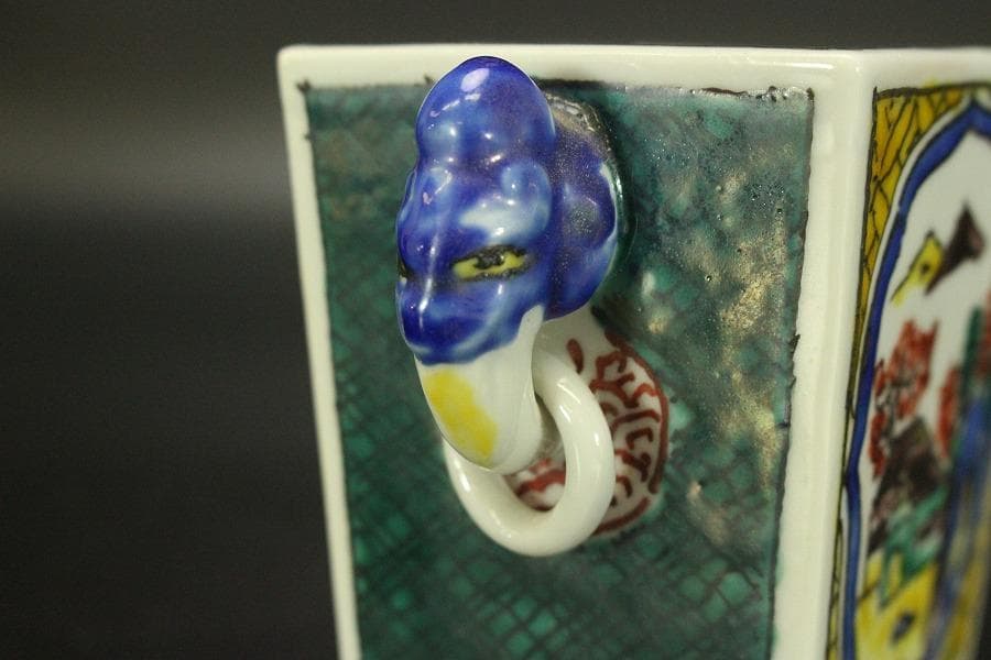 九谷焼 香炉 双耳 獅子蓋 木箱付(メ1491) - メルカリ