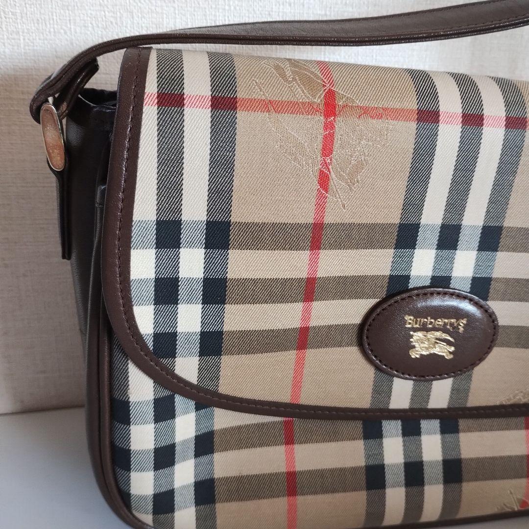 バーバリー ショルダーバッグ ノバチェック シャドーホース ホースロゴ