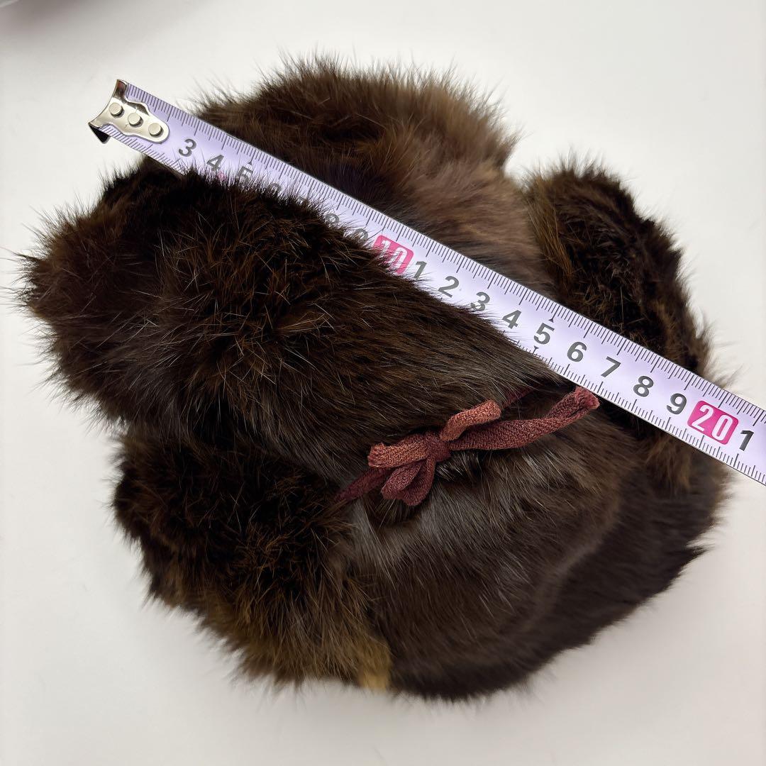 レア☆ ヴィンテージウシャンカ 70〜90S リアルファー 旧ソ連 毛皮帽子