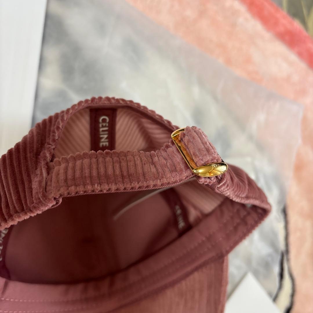 2025セリーヌ トリオンフ キャップ 帽子 ローズプード ピンクM新品未