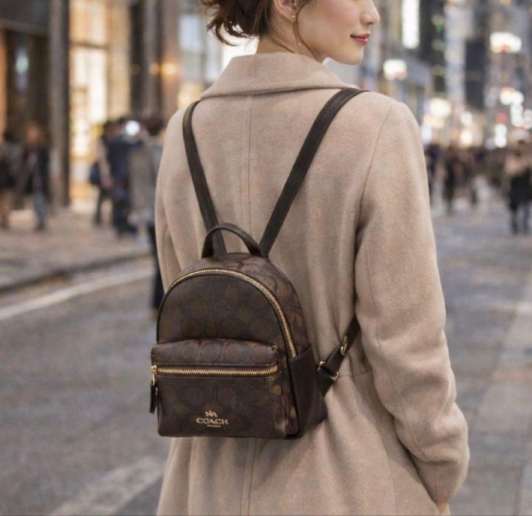 【coach】【ミニリュック】ダークブラウン Amazon.co.jp: [コーチ] リュック レディース アウトレット リュック