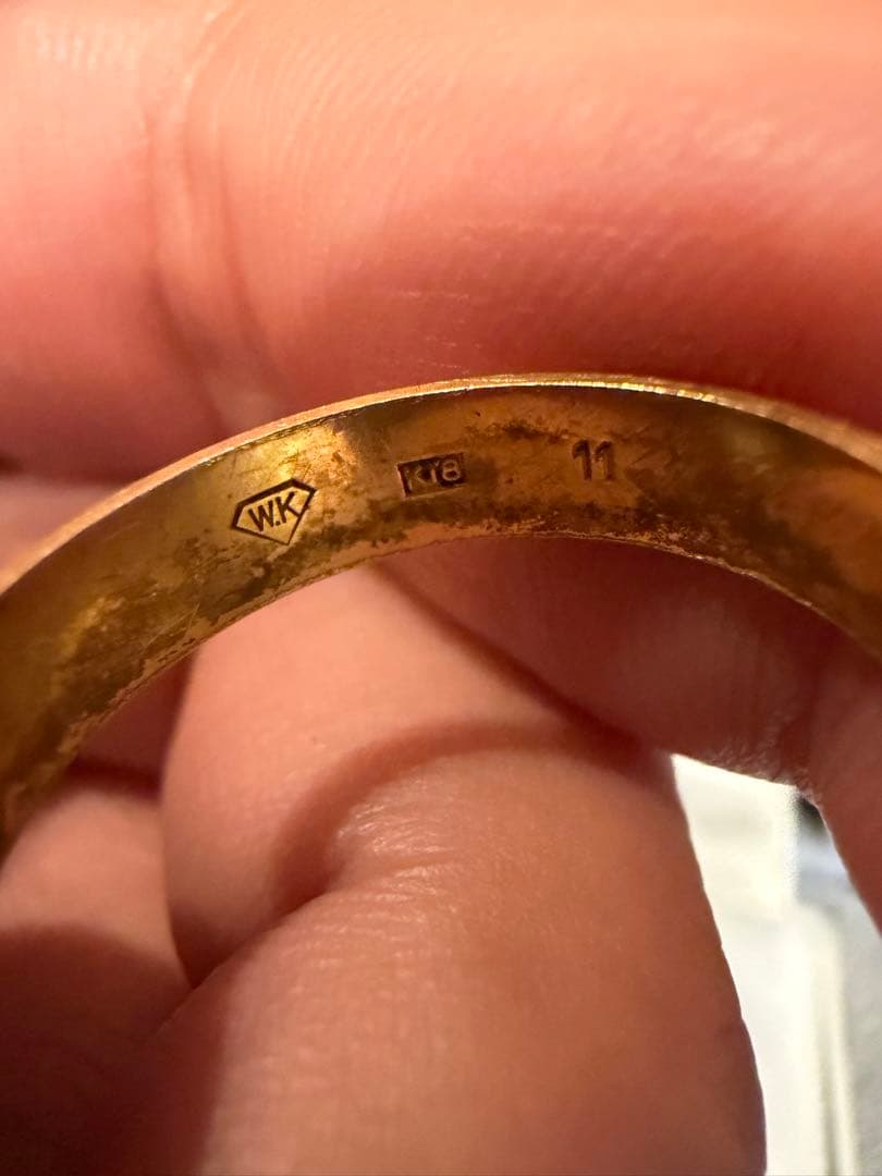 【18金】K18リング シンプル18金リング 2.8g