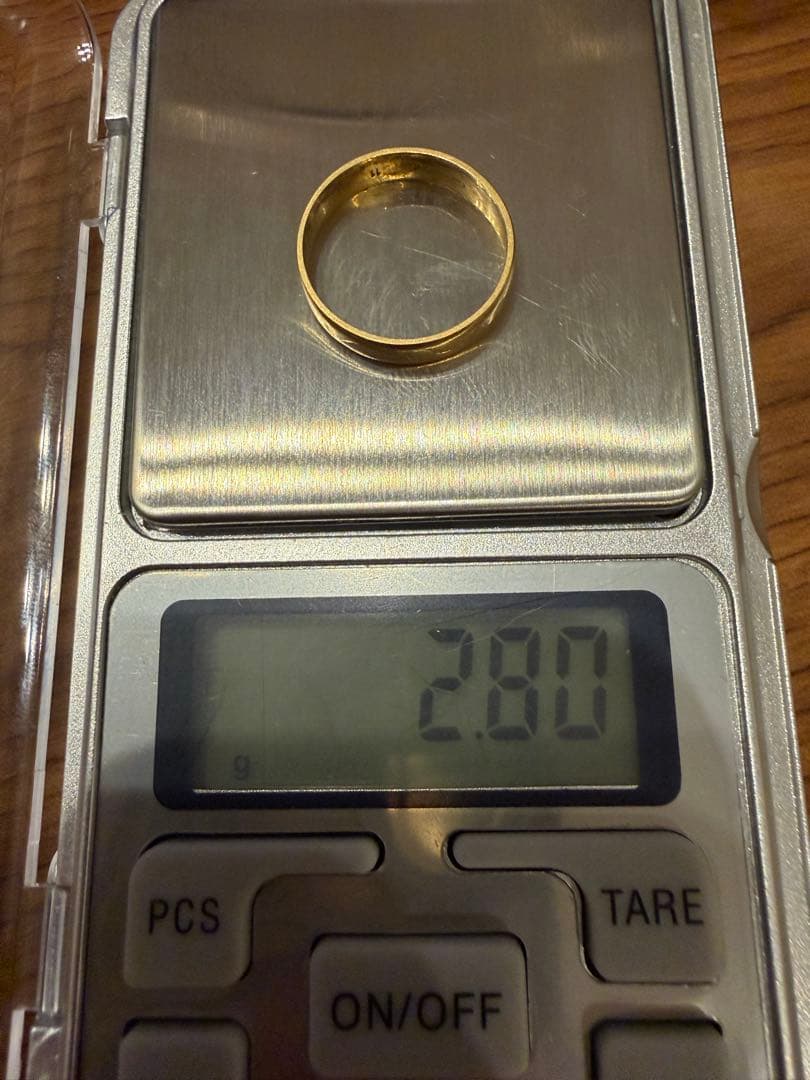 【18金】K18リング シンプル18金リング 2.8g