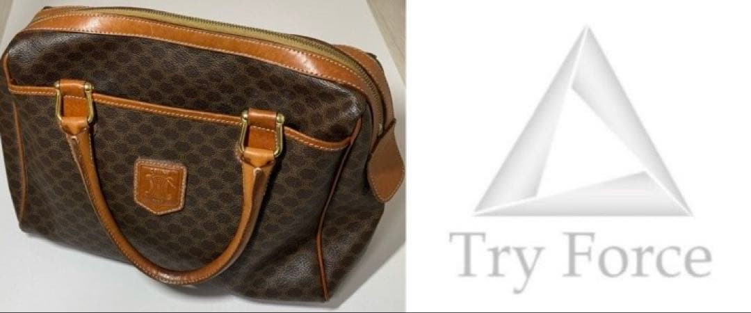 CELINE セリーヌ マカダム柄 ミニボストンバッグ ハンドバッグ