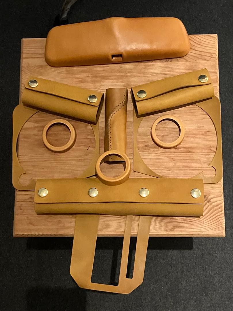 【ロコ】ジムニーJB64/JB74用レザー用品7点キャメル色牛革