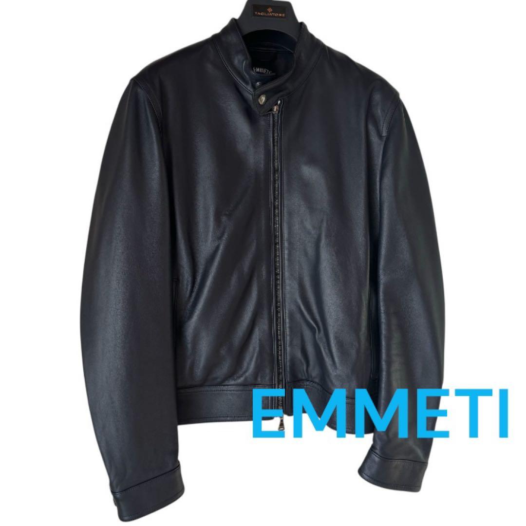 【専用】EMMETI Juri シングルライダースジャケット 羊革 濃紺 46 専用】EMMETI Juri シングルライダースジャケット 羊革 濃紺 46 - メルカリ