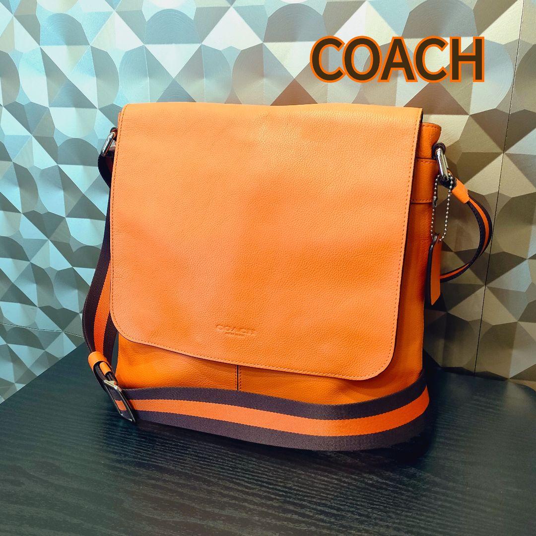 匿名配送 COACH 美品 レザー ショルダーバッグ メッセンジャーバッグ