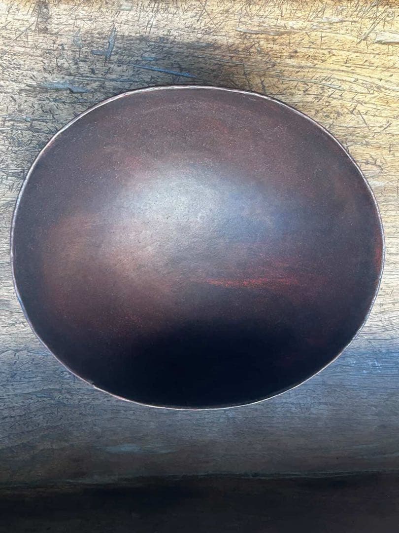 西川聡作 陶器　漆塗り