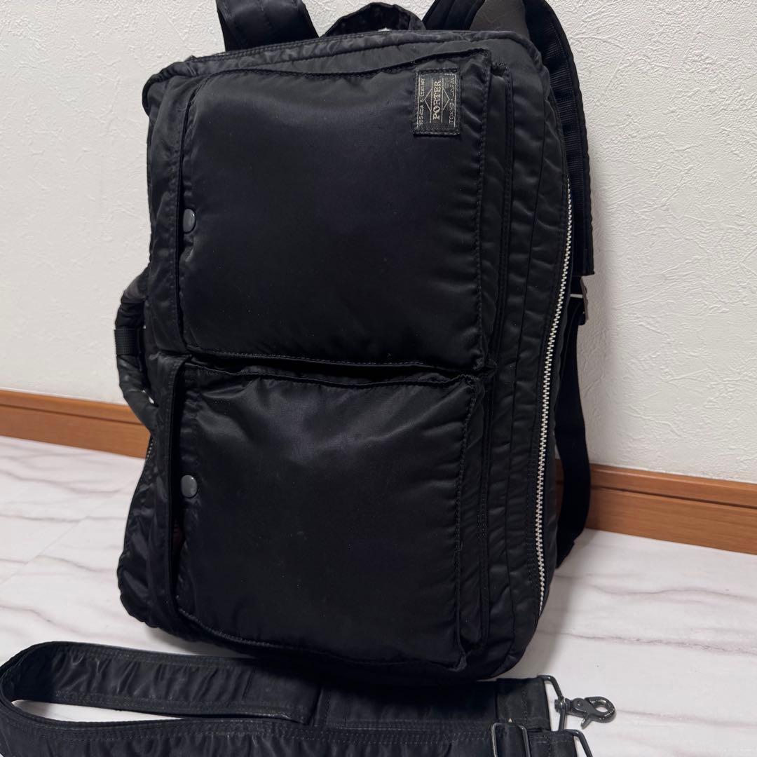 大容量✨PORTER TANKER 3way ビジネスバッグ リュック ブラック