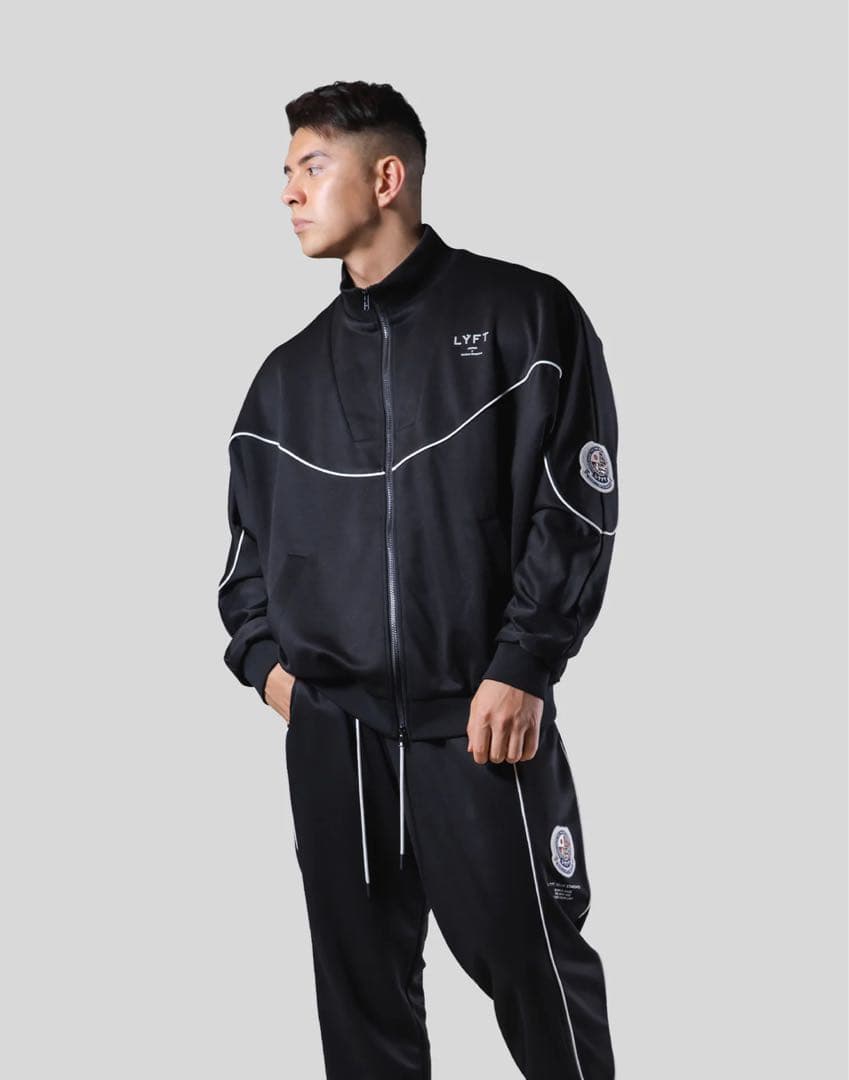 【完売品】LYFT トラック ジャケット ブラック M Oversize Angle Line Track Jacket - Black – LÝFT