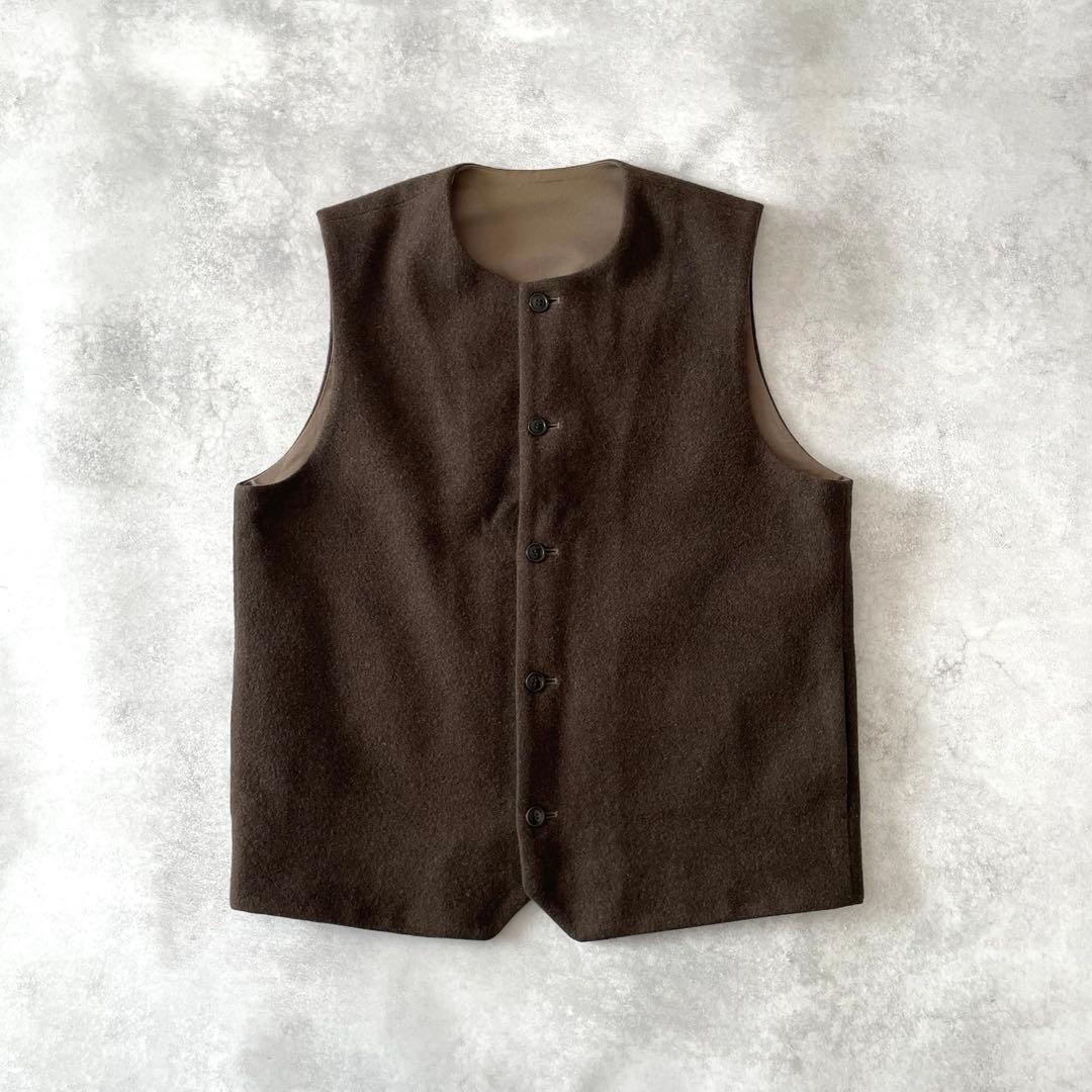 nest Robe CONFECT ウールモッサーベスト ブラウン 5
