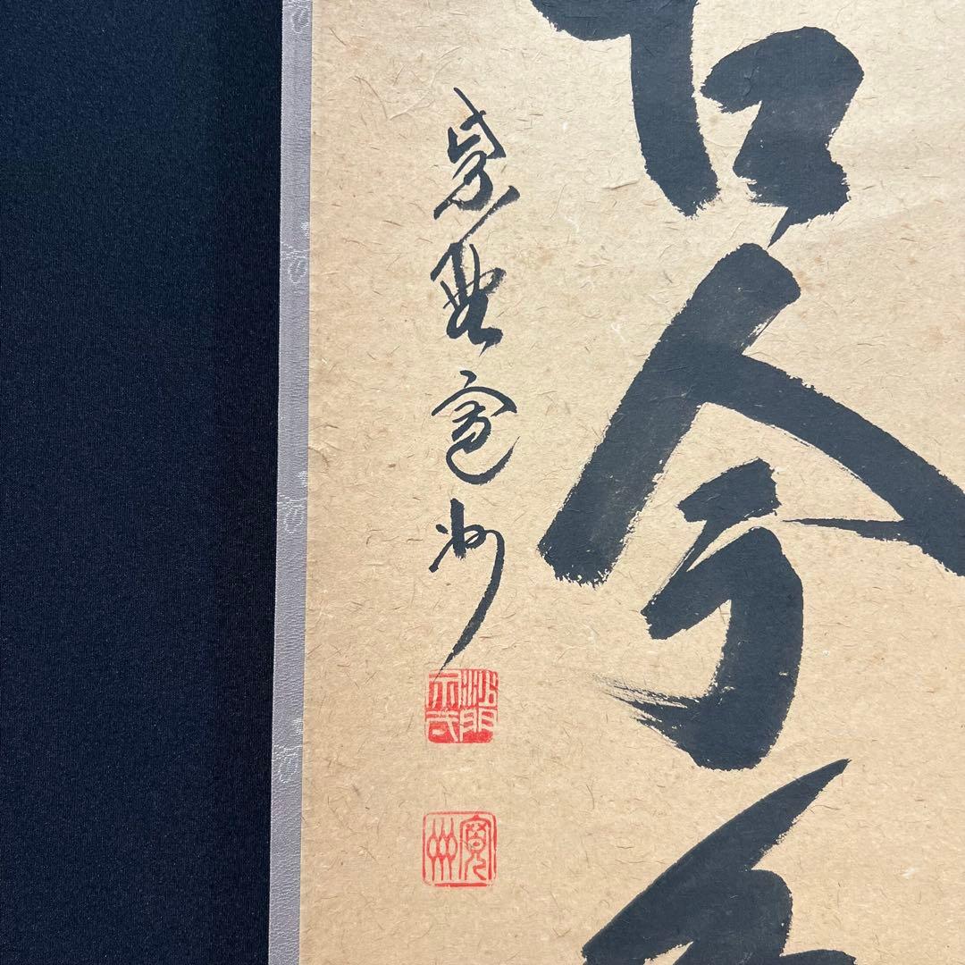 4111 長谷川寛州「松無古今色」 共箱 肉筆 掛軸 臨済宗 大徳寺 禅語