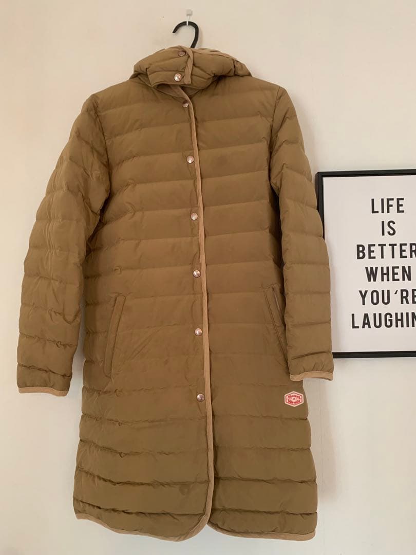 Vincent et Mireille ベージュ ロングダウンジャケット