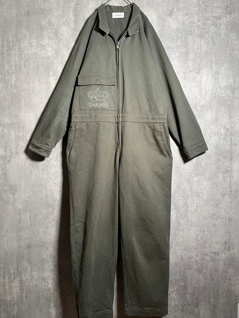 希少⭐️ THAMES MMXX. テムズ つなぎ オールインワン L オリーブ