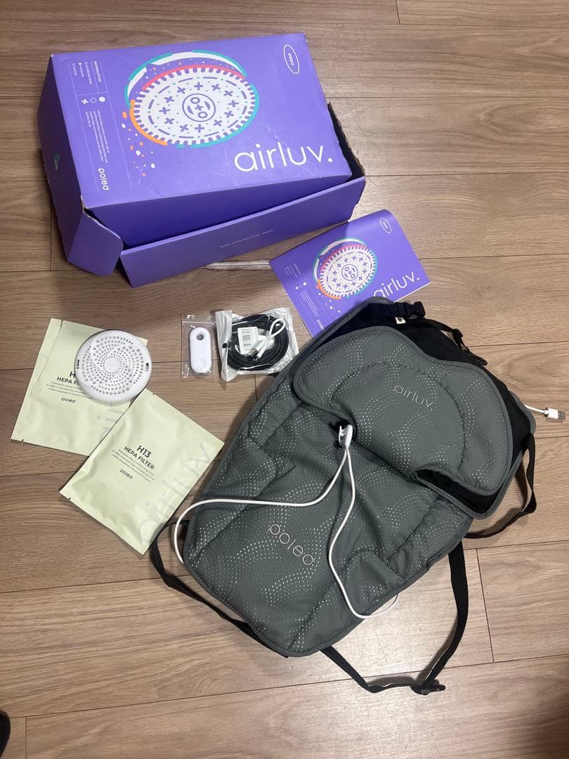 airluv エアリューブ ベビーキャリア グレー　OREO スペアファン2個付 エアラブ4 airluv4 oreo | コルル公式 – colulu.jp