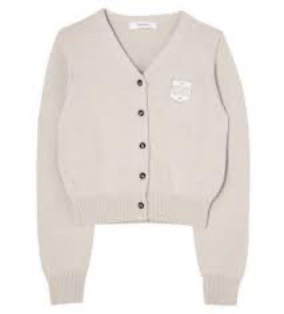 Be Mine Emblem Knit Cardigan ベージュ - メルカリ
