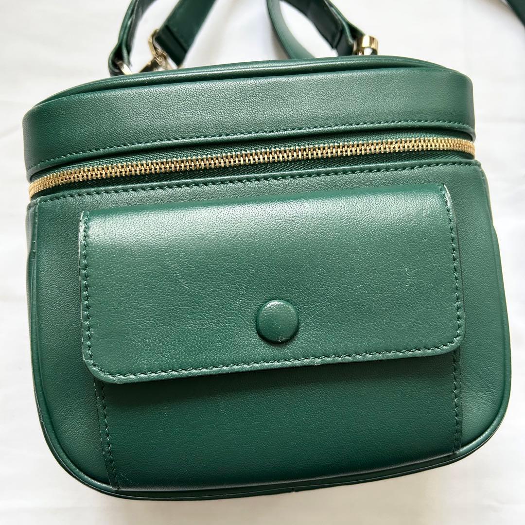 ✨激レア✨2way アニエスベー ショルダーバッグ グリーン レザー 本革