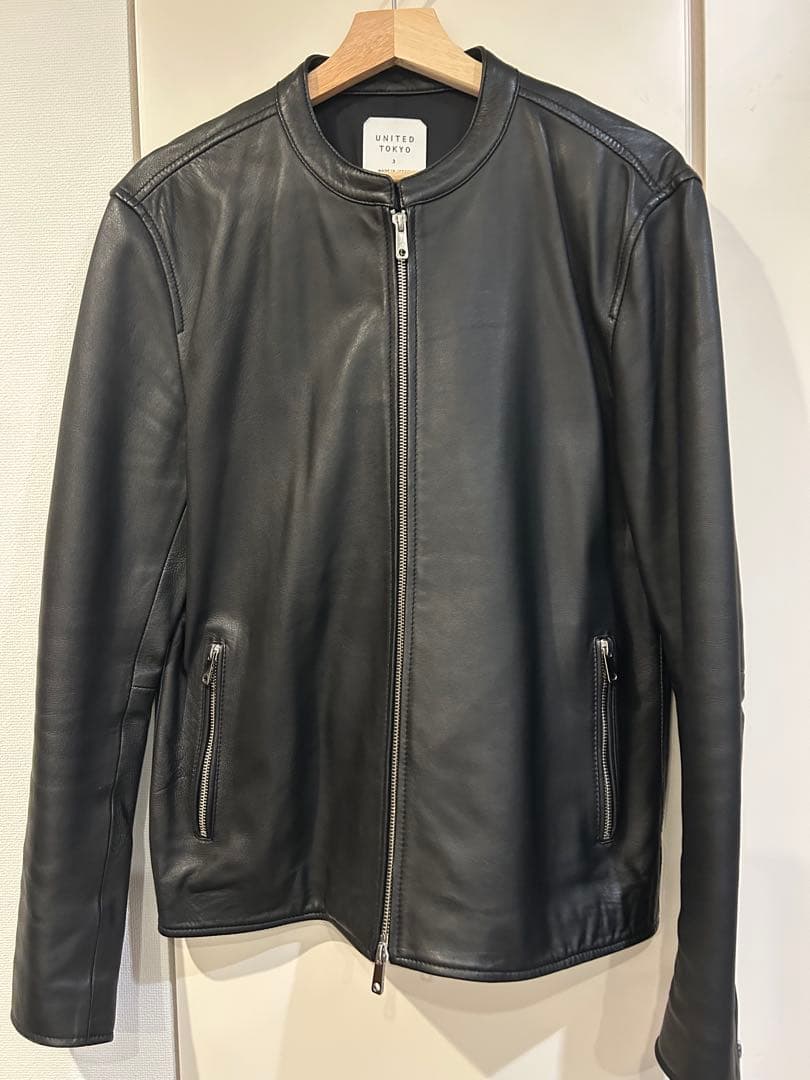 UNITED TOKYO シングルライダースジャケット サイズ3 ラムレザーシングルライダース（ライダースジャケット）｜UNITED TOKYO