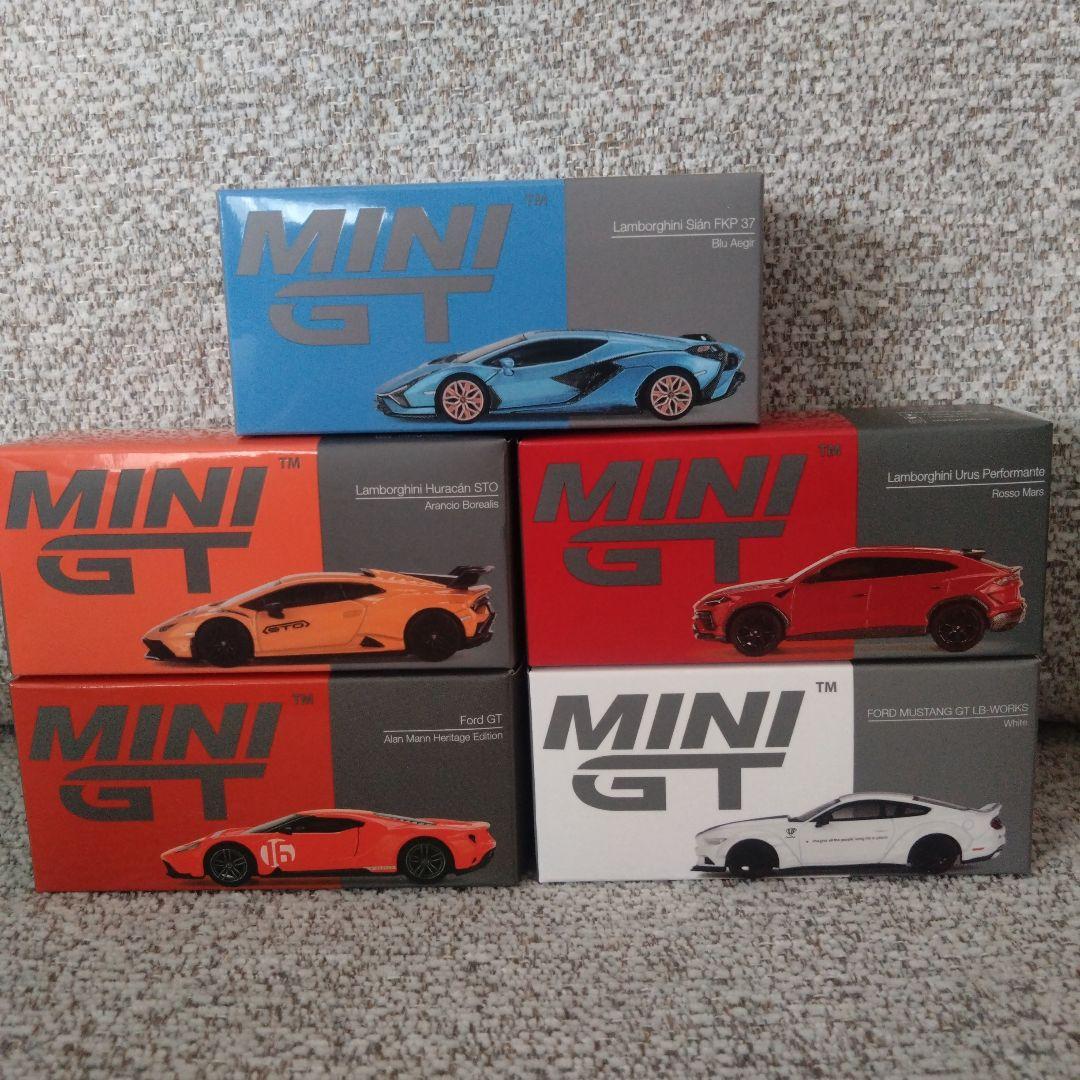 MINI GT ランボルギーニ / フォード 5台セット MINI GT 1/64 (ダイキャスト製) ランボルギーニ アヴェンタドール SVJ