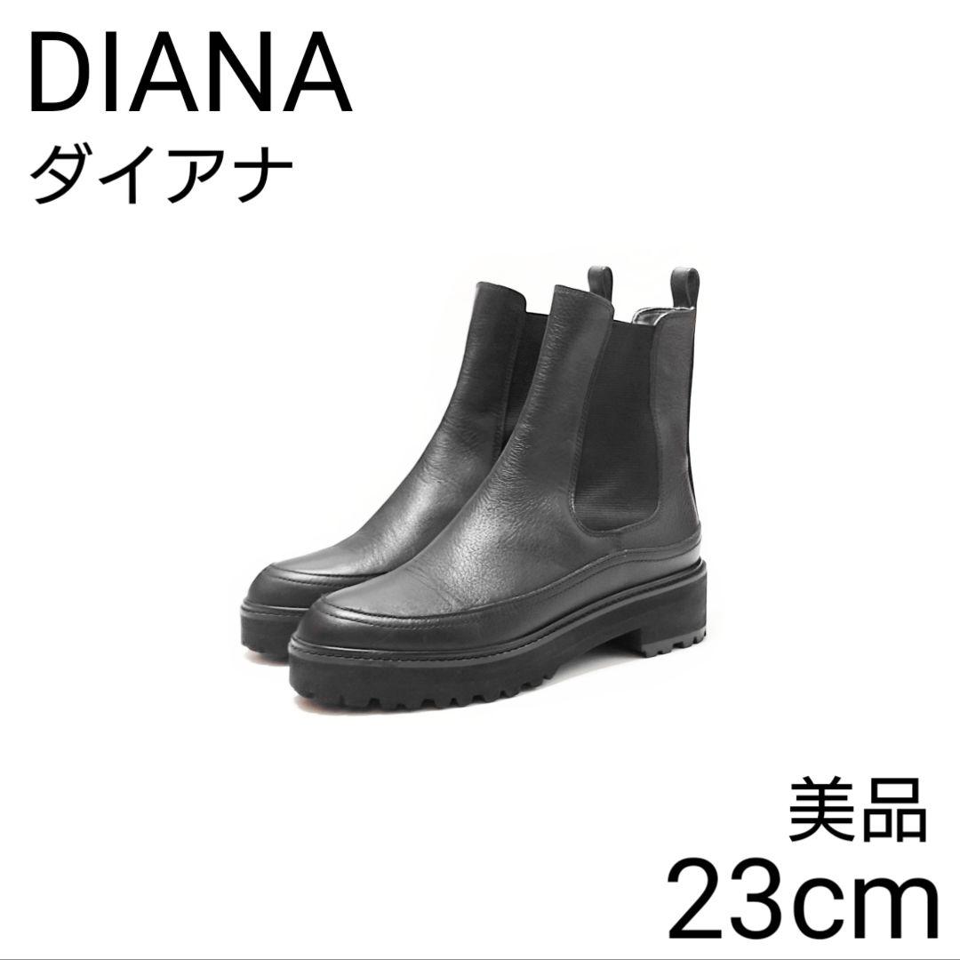 美品 ダイアナ トラックソール サイドゴア ショート ブーツ ファビオルスコーニ