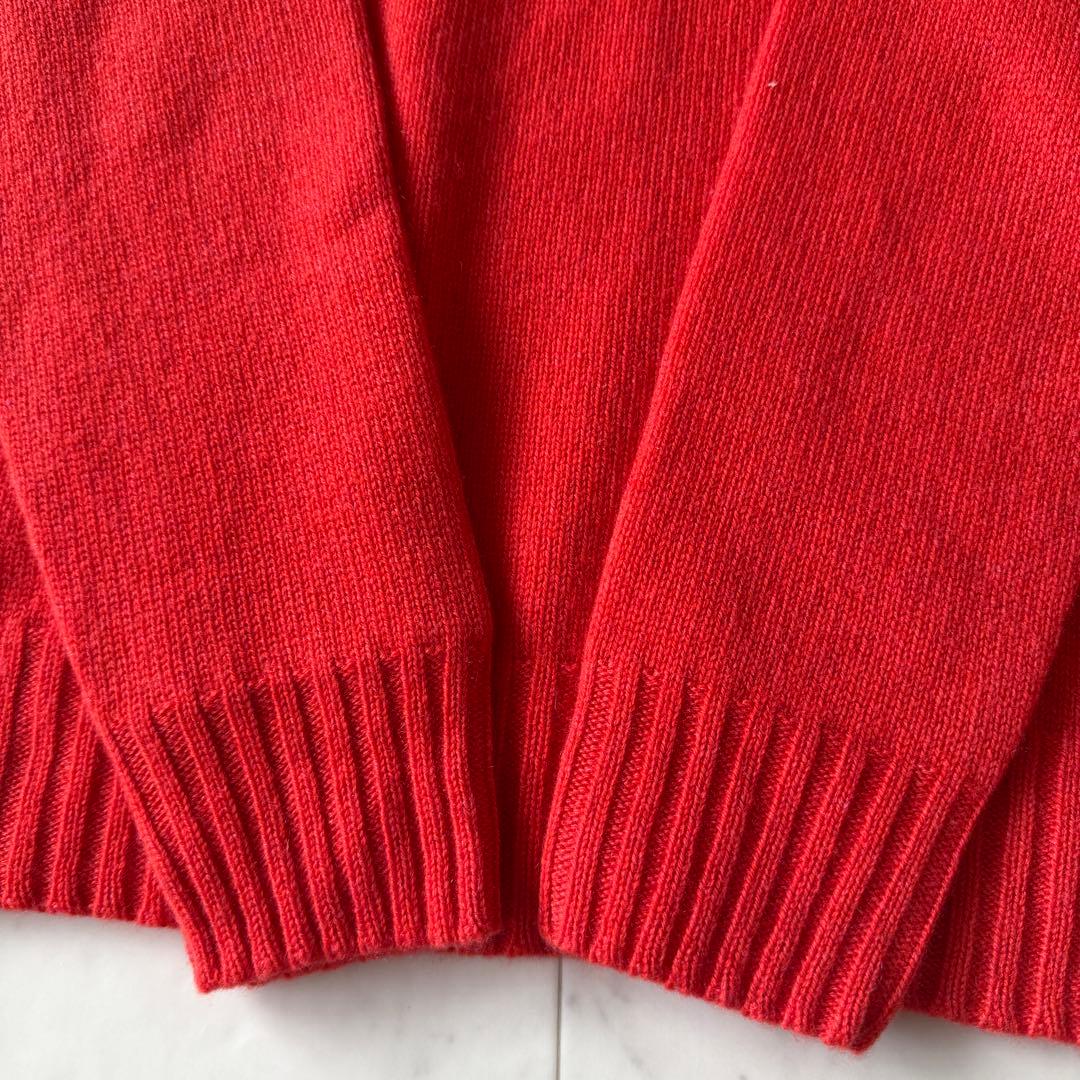 極美品 アニオナ AGNONA カシミヤ100％ ハイネックセーター オレンジ