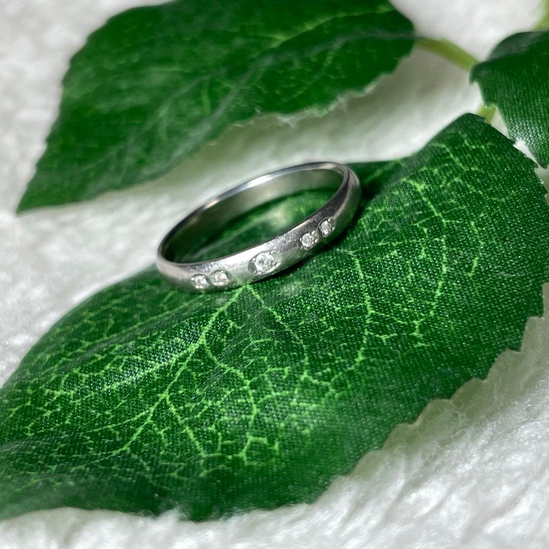 プラチナ×ダイヤモンドリング刻印あり　価格によっては値段交渉○ 早期転載終了予定