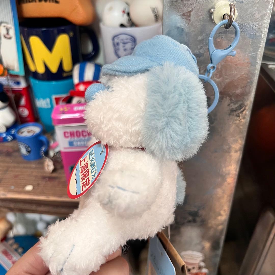 上海限定 スヌーピー オラフ シーソルトブルー マスコットキーホルダー