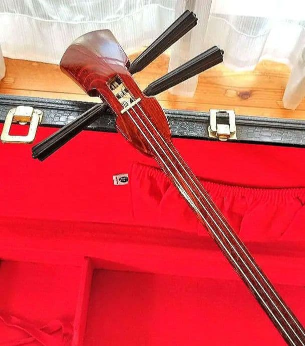 三線 紫檀 本革強化張り真壁型 美品 美音